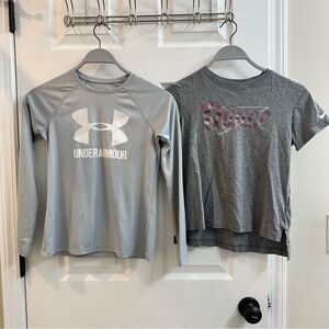 Youth girls under armour nike athletic shirt bundle dance size youth M